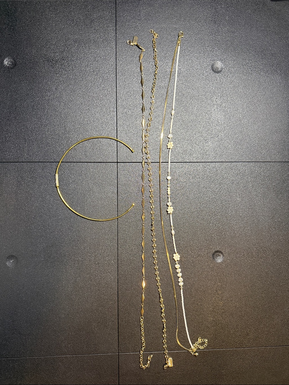Delicate Gold-Tone Layered Necklace Set - Women Jewelry